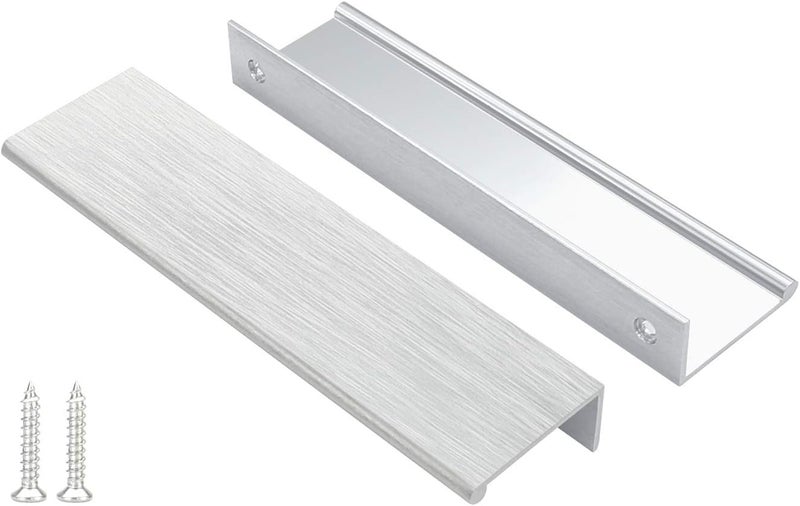 Peaha 10 Pack Kitchen Cabinet Handles 5 inch Stain Nickel Pulls for Dresser Drawers Door Edge Finger Pull Hardware - Image 1